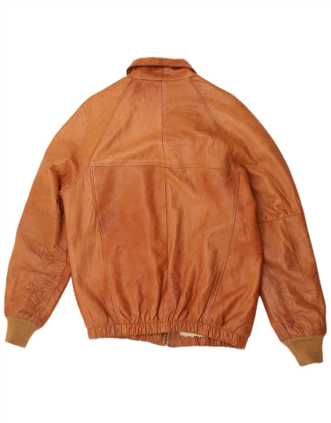 Vintage Ανδρικό Sherpa Leather Jacket UK 38 Medium Brown