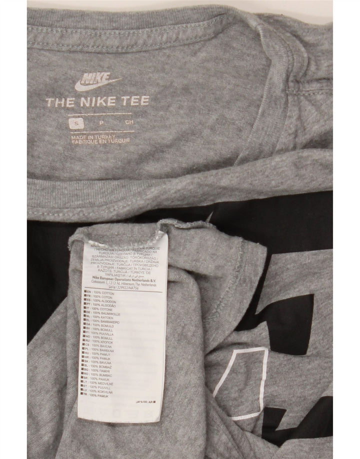 Γυναικείο γραφικό μπλουζάκι NIKE τοπ 10 μικρού γκρι βαμβακερό μπλουζάκι