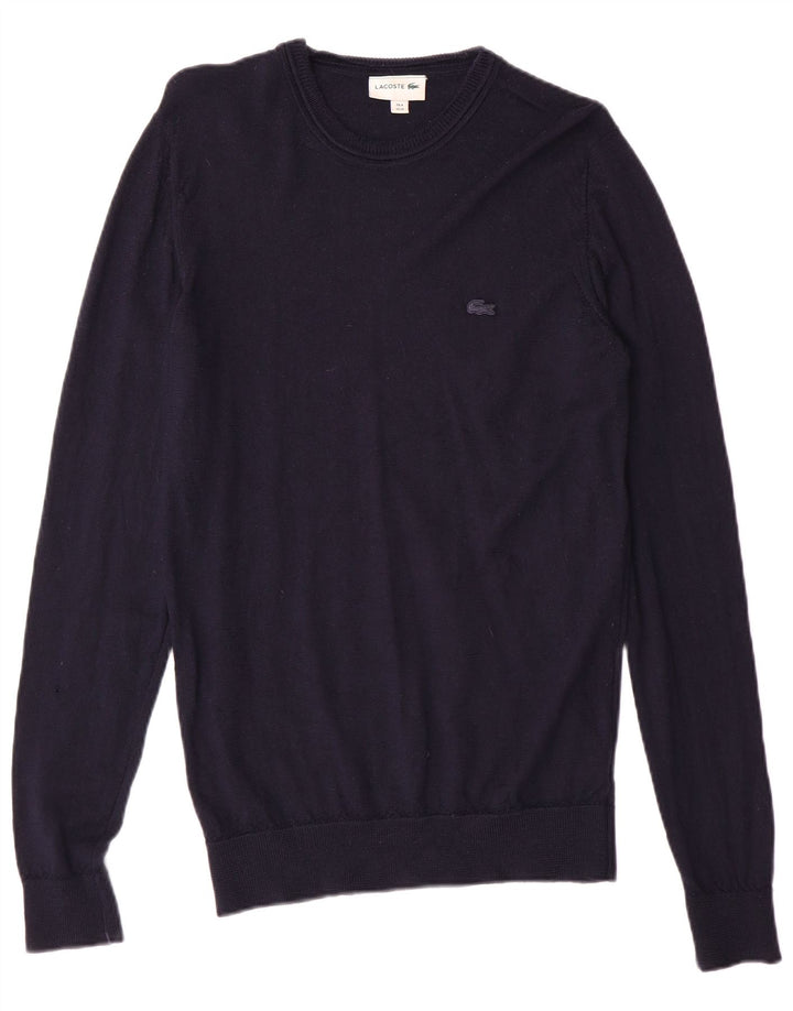 Ανδρικό πουλόβερ Lacoste Crew Neck Jumper Μέγεθος 4 Μεσαίο παρθένο μαλλί μπλε Navy