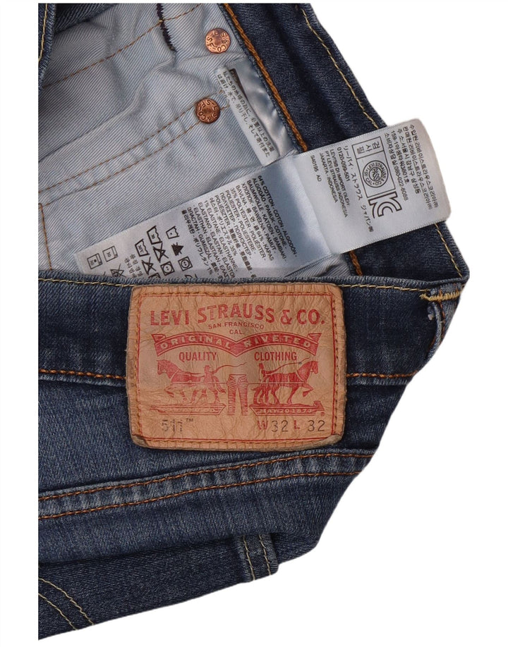 LEVI'S Ανδρικό 511 Slim Jeans W32 L32 Μπλε Βαμβακερό