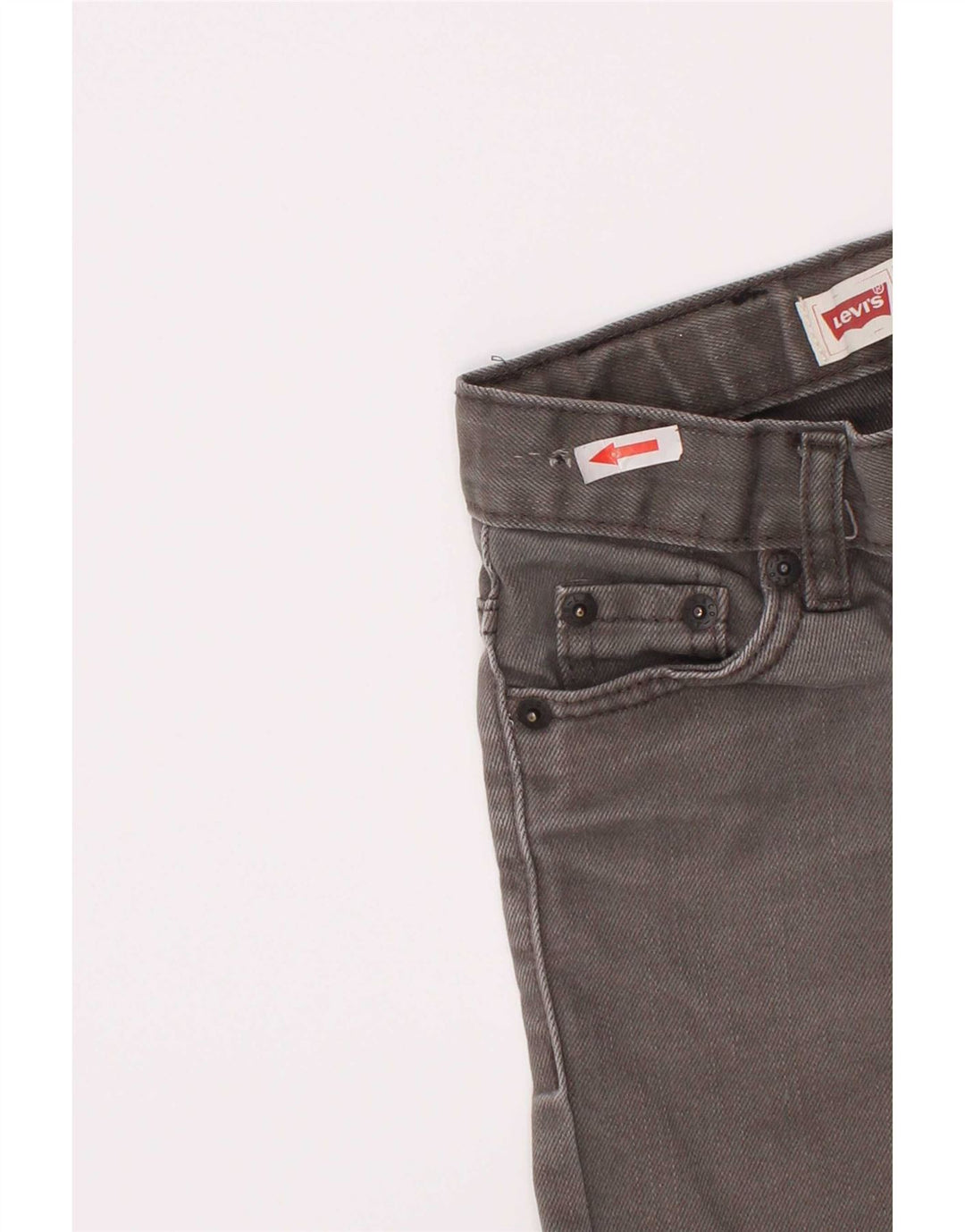 Levi's Boys 511 Distressed Slim Jeans 4-5 ετών W22 L18 Γκρι βαμβακερό