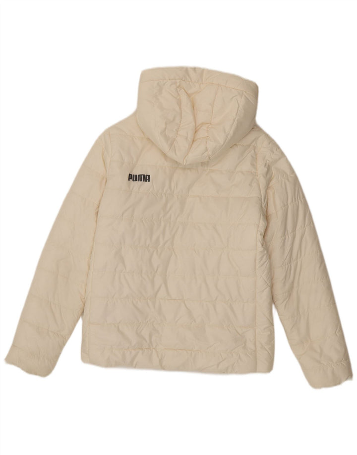 Puma Γυναικείο μπουφάν με κουκούλα UK 10 Small White Polyester