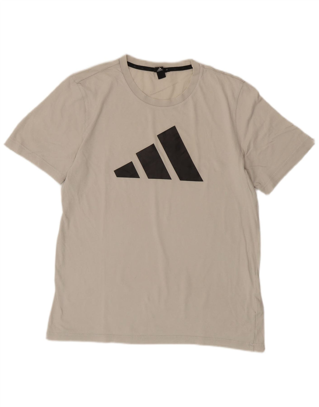 Ανδρικό γραφικό T-Shirt Adidas Top από μεσαίο λευκό βαμβακερό