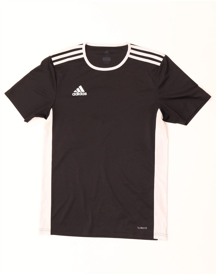 Adidas Ανδρικό T-Shirt Climalite Top Small Black Colourblock Πολυεστέρας