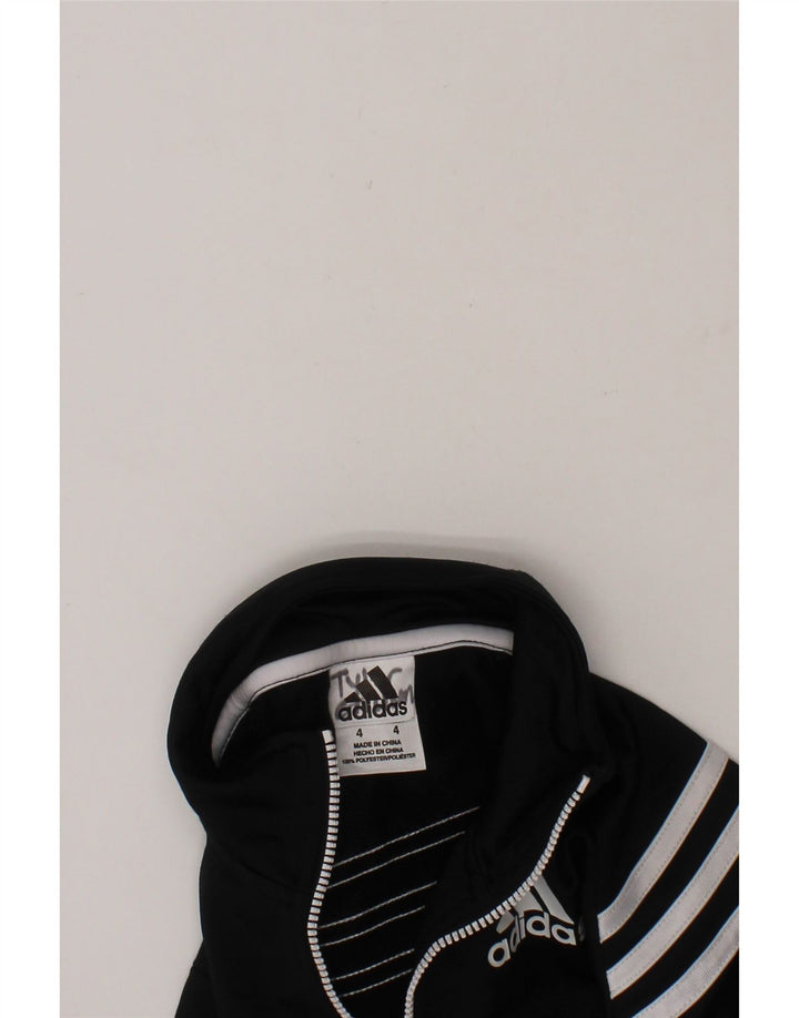 ADIDAS Boys Tracksuit Top Jacket 3-4 Years Black Polyester Vintage Adidas and Second-Hand Adidas from Messina Hembry 