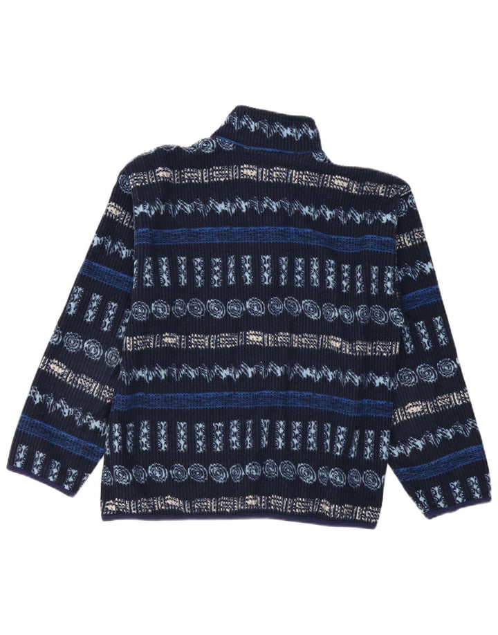 Invicta Ανδρικό φερμουάρ Fleece Jumper Μικρό Navy Blue γεωμετρικός πολυεστέρας
