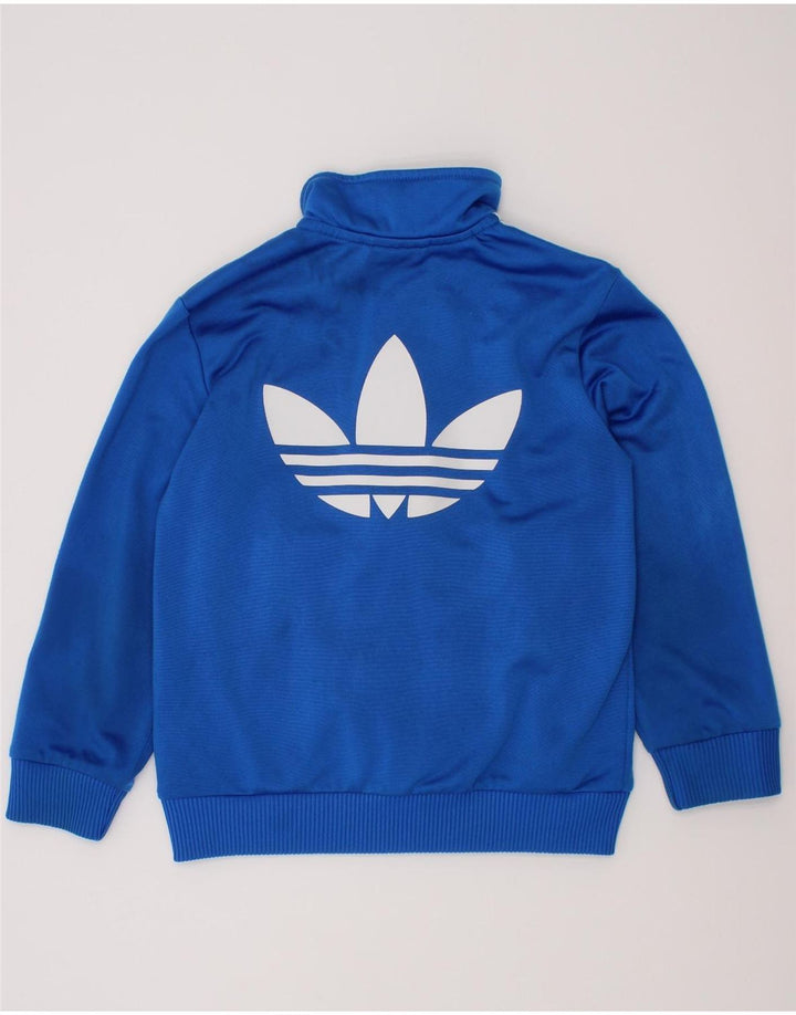Adidas Boys Graphic αθλητική φόρμα Top Jacket 6-7 Years Blue Polyester