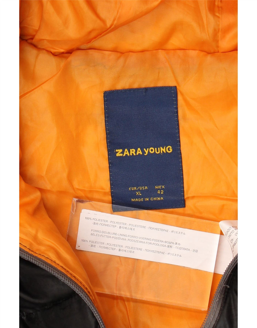 Zara Boys Hooded Jacket 13-14 Years XL Μαύρο Πολυεστέρας