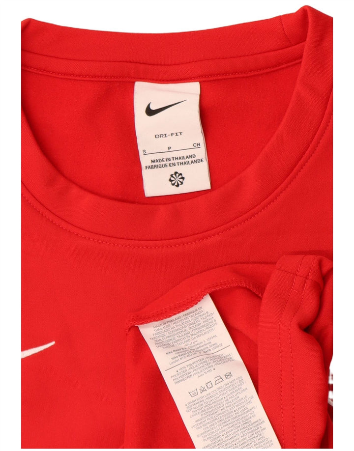 Nike Mens Washington F.C. Τοπ μακρυμάνικο μικρό κόκκινο πολυεστέρα