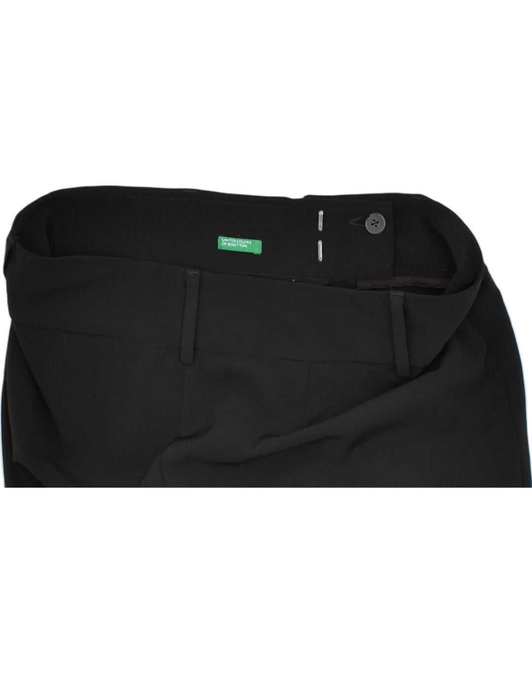 BENETTON Womens Wide Leg Casual Trousers IT 42 Medium W30 L30 Black | Vintage | Thrift | Second-Hand | Used Clothing | Messina Hembry 