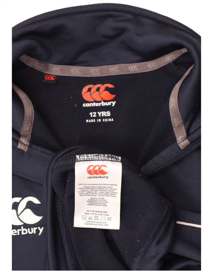 Canterbury Boys Φούτερ με φερμουάρ με λαιμόκοψη 11-12 ετών Navy Blue Polyester