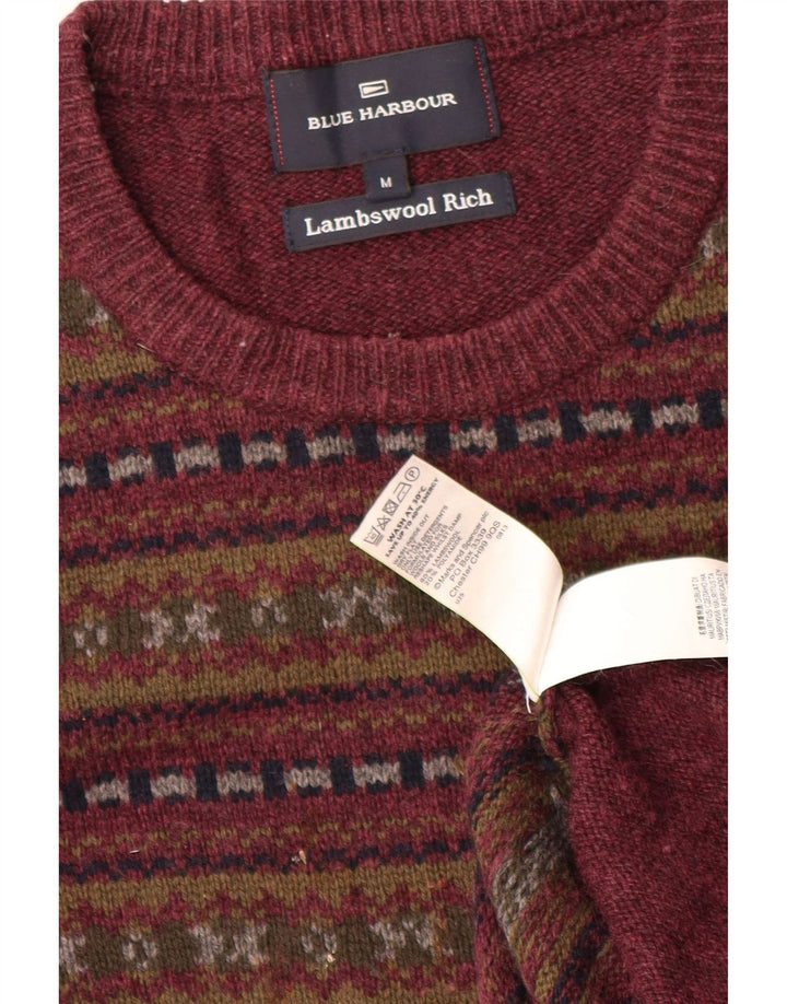 Ανδρικό πουλόβερ Marks & Spencer Blue Harbor Crew Neck Jumper Medium Burgundy
