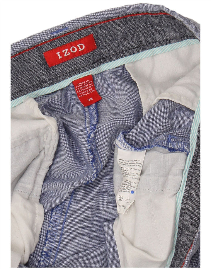 Ανδρικό σορτς Chino IZOD W34 μεγάλο μπλε βαμβακερό