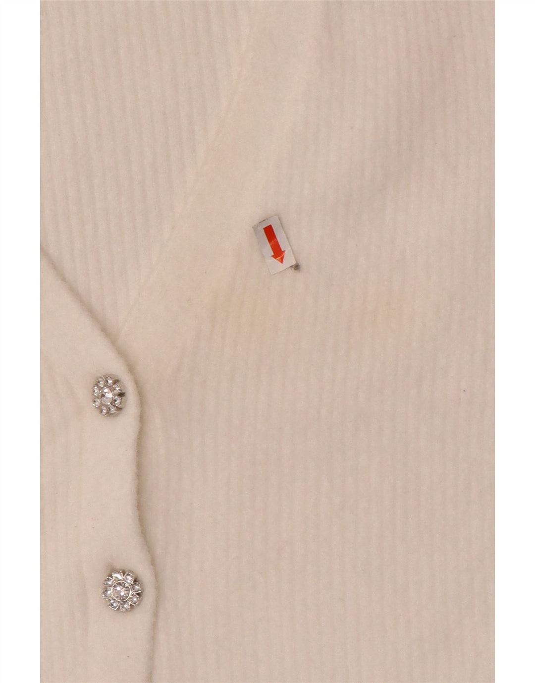 Zara Γυναικεία Ζακέτα Crop UK 12 Medium White Nylon