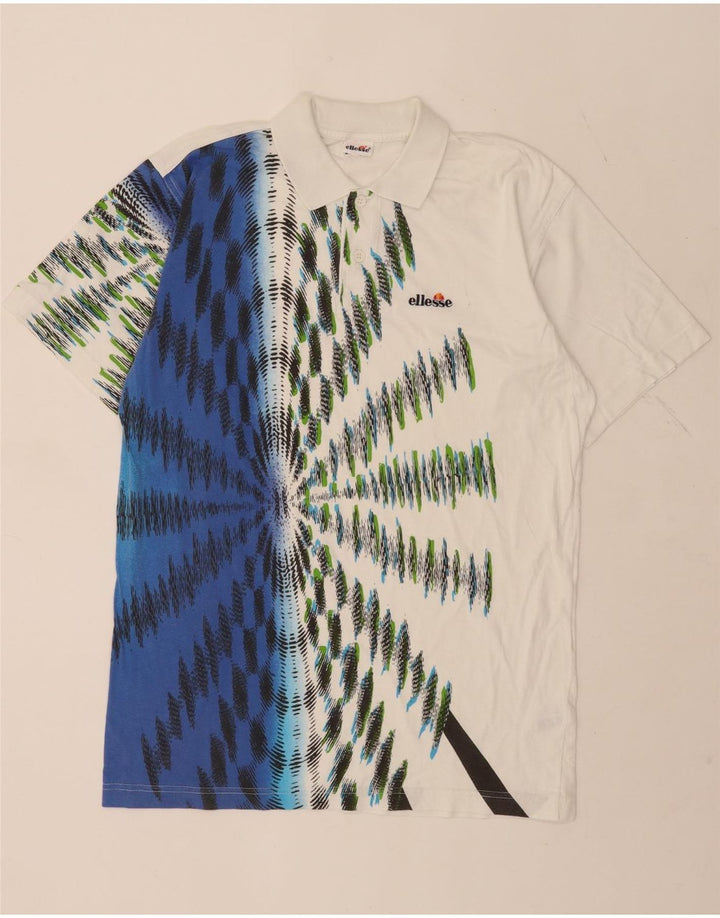 Ellesse Ανδρικό Πόλο Μπλουζάκι IT 48 Medium White Tie Dye Cotton
