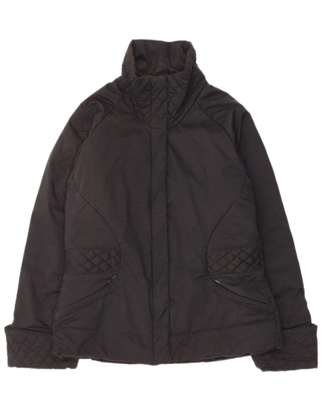 Adidas Γυναικείο μπουφάν UK 14 Large Μαύρο Πολυεστέρας