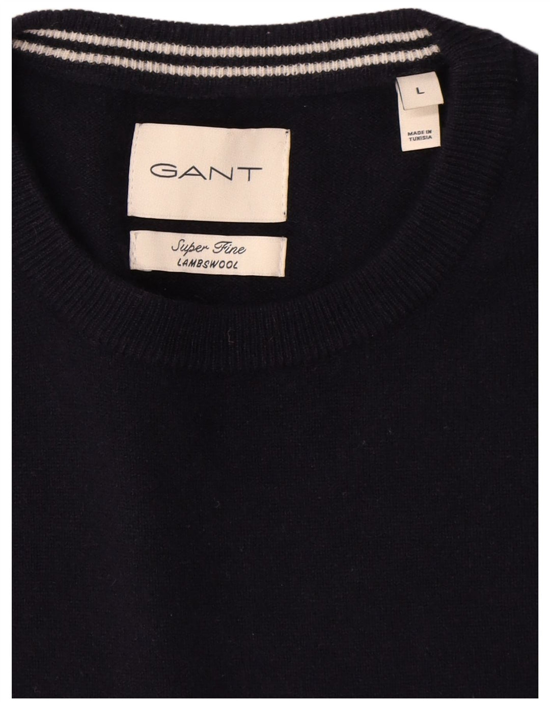 Πουλόβερ Gant Mens Crew Neck Jumper Lambswool σε μπλε Navy