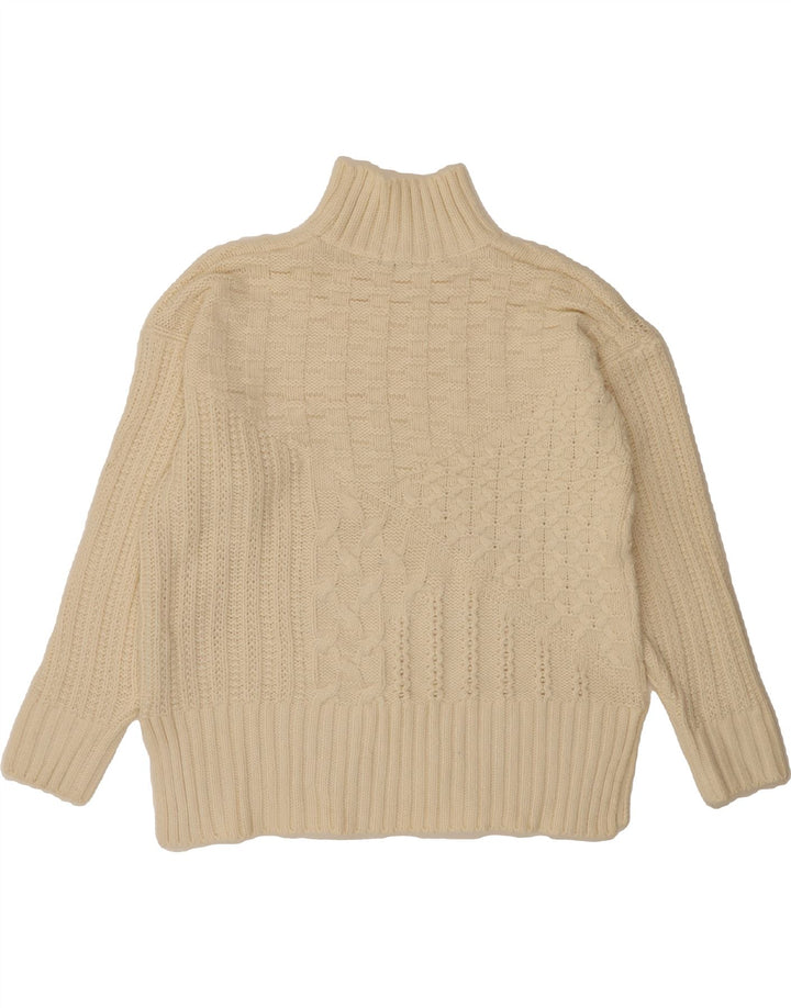 MARKS & SPENCER Womens Turtle Neck Jumper Sweater UK 16 Large Off White Vintage Marks & Spencer and Second-Hand Marks & Spencer from Messina Hembry 