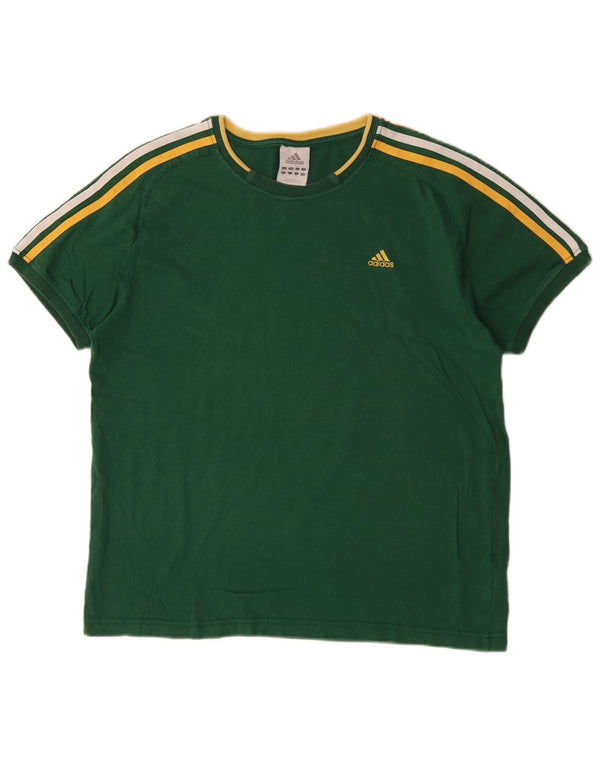 Ανδρικό T-Shirt ADIDAS Top UK 42/44 Μεγάλο πράσινο βαμβακερό