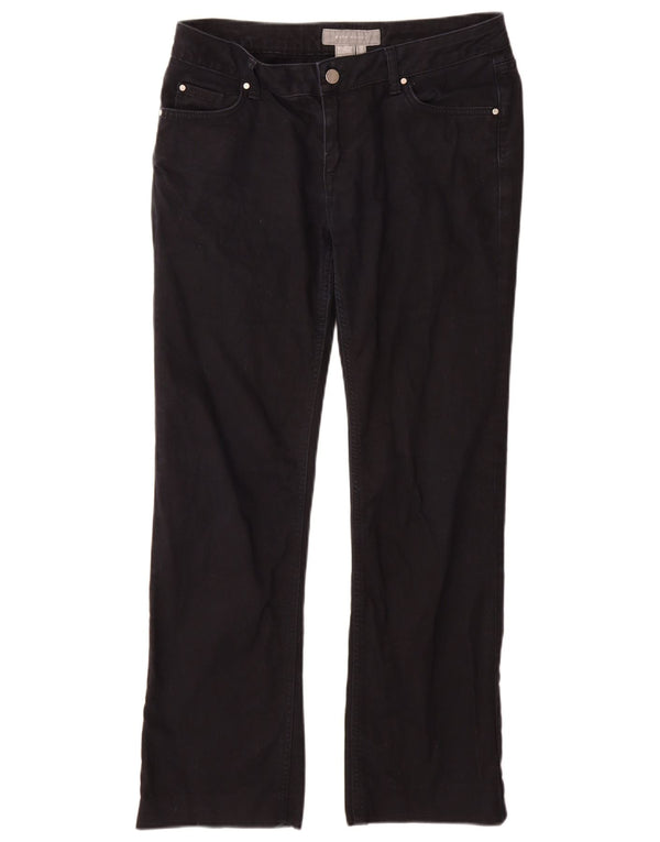 Zara Γυναικείο ίσιο καθημερινό παντελόνι EU 44 XL W34 L29 Navy Blue Cotton