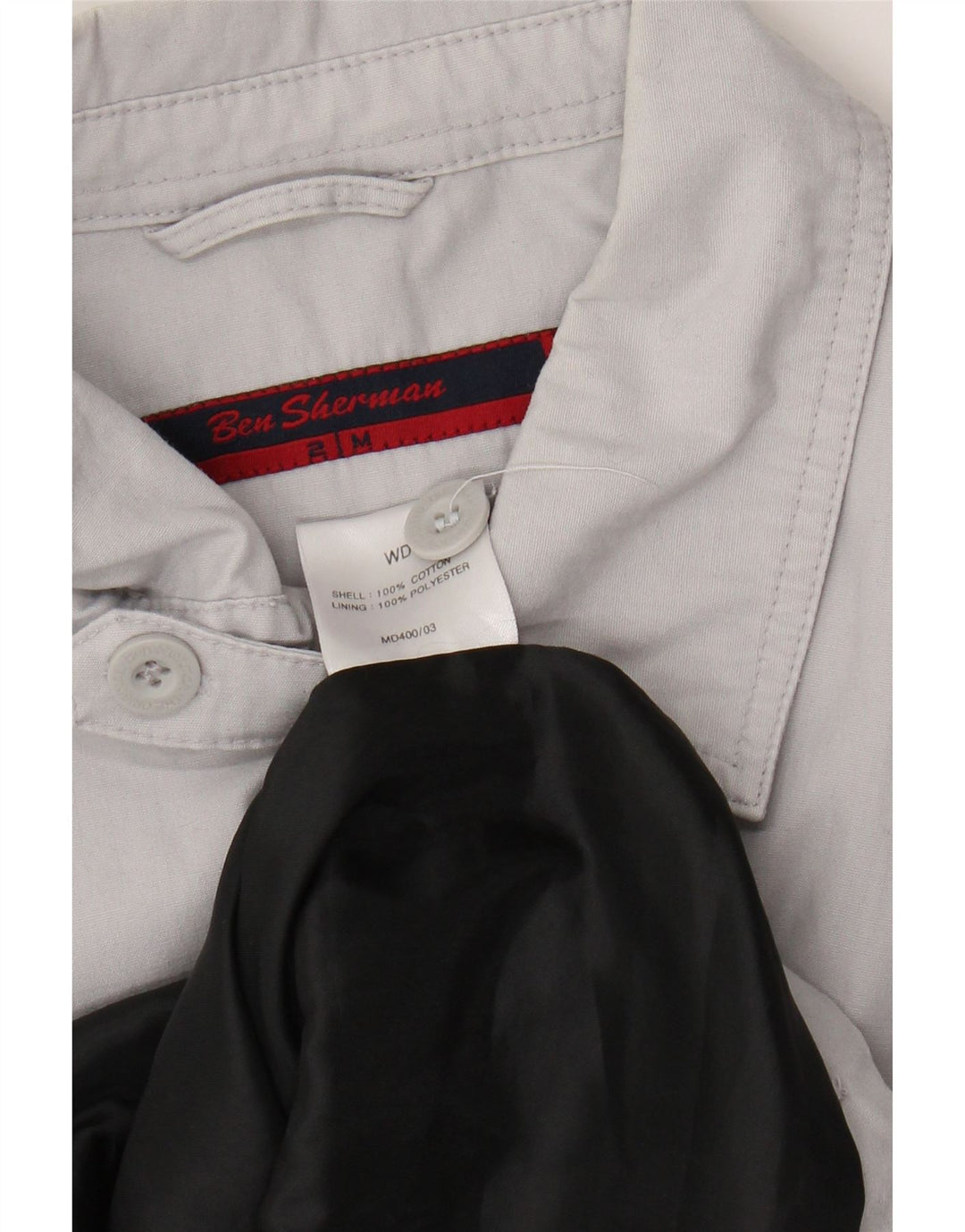 BEN SHERMAN Ανδρικό Bomber Jacket UK 38 Medium Grey Cotton