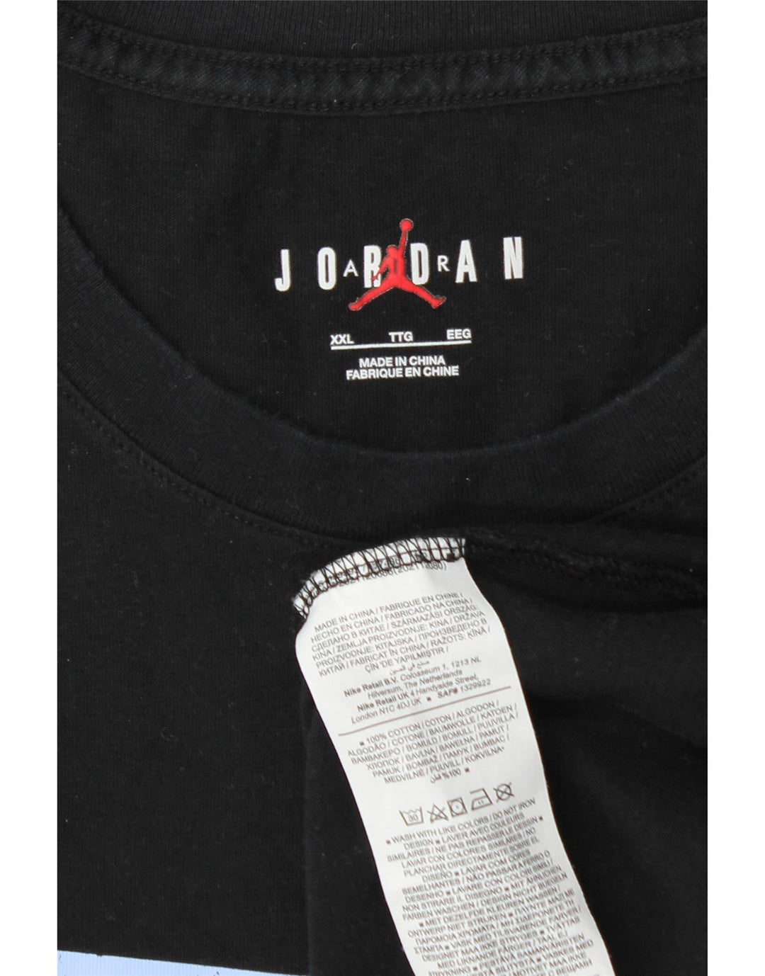 Jordan Ανδρικό γραφικό T-Shirt Top 2XL Μαύρο βαμβακερό