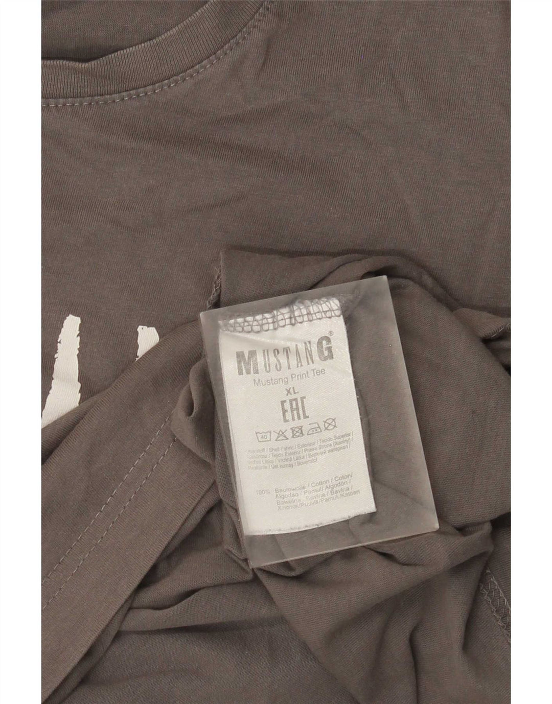 Mustang Ανδρικό γραφικό T-Shirt Top XL Γκρι βαμβακερό