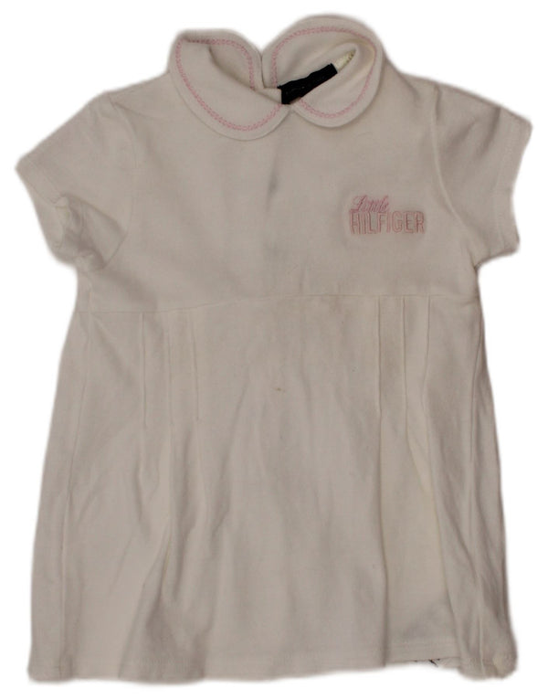 TOMMY HILFIGER Baby Girls Graphic A-Line φόρεμα 6-9 μηνών λευκό βαμβακερό