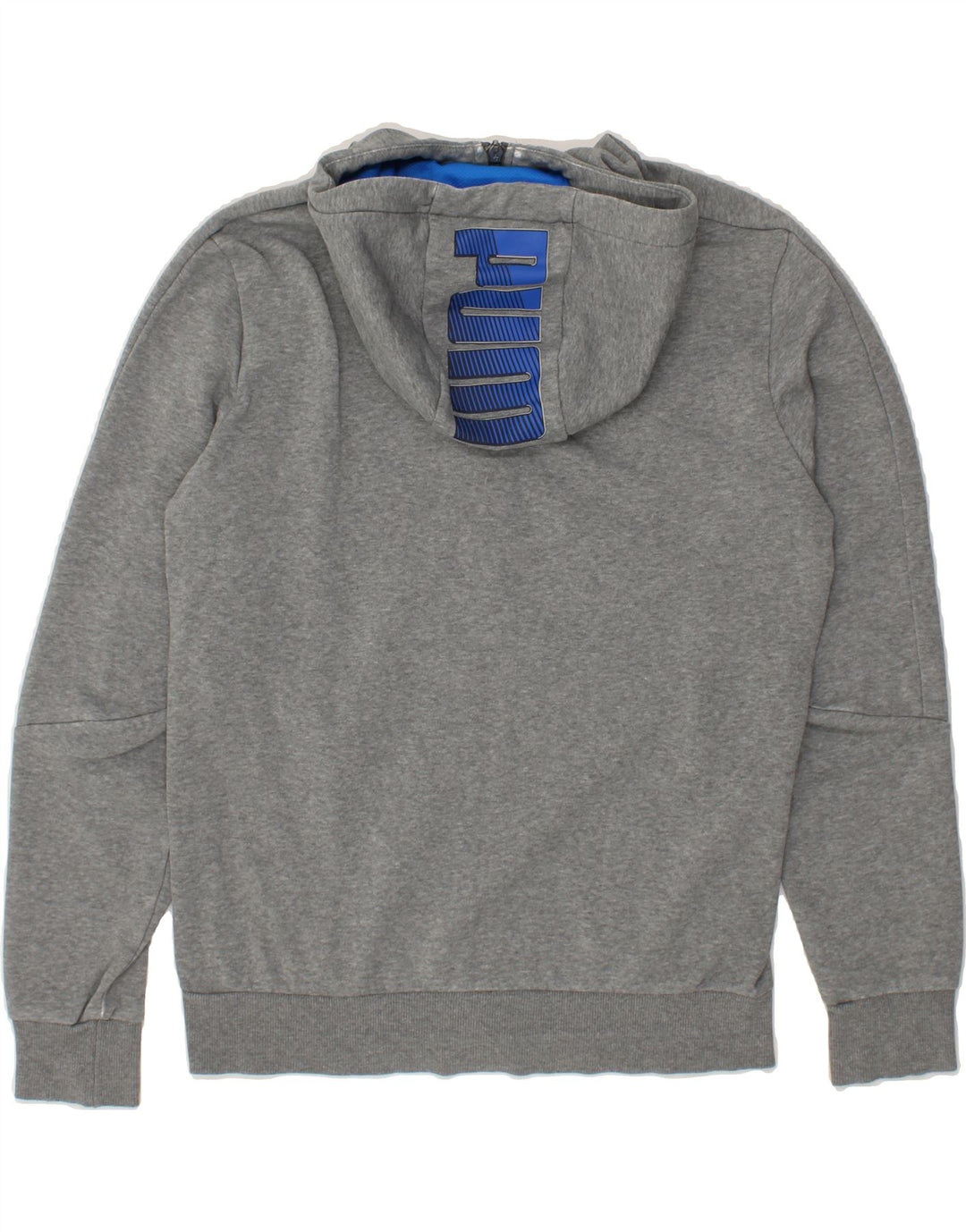 PUMA Mens Graphic Zip Hoodie Sweater Small Grey Vintage Puma and Second-Hand Puma from Messina Hembry 