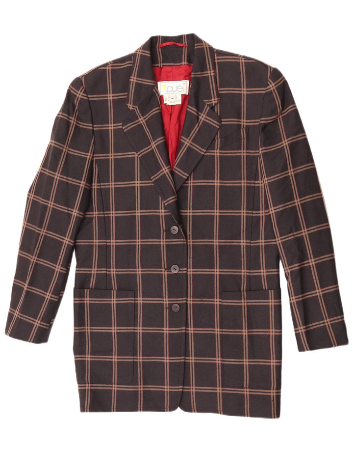 Laurel Γυναικείο Longline Jacket 3 Button Blazer EU 40 Medium Brown καρό