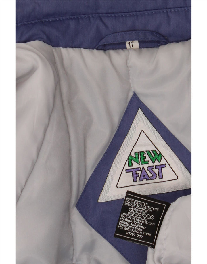 Νέο Γυναικείο Αντιανεμικό Παλτό UK 16 Large Blue Polyester