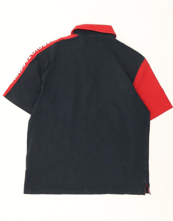 Sergio Tacchini Ανδρικό γραφικό μπλουζάκι πόλο με μεγάλο μπλε ναυτικό χρώμα