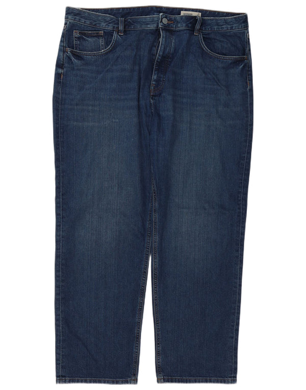 Marks & Spencer Womens Boyfriend Tapered Jeans UK 20 2XL W40 L31 Navy Blue