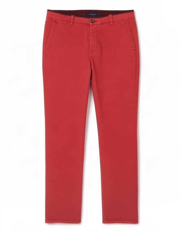 Massimo Dutti Ανδρικό Slim παντελόνι Chino EU 40 Medium W31 L34 Κόκκινο βαμβακερό