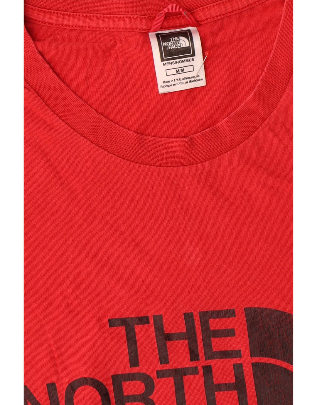 Ανδρικό γραφικό T-Shirt North Face Top μεσαίο κόκκινο βαμβακερό