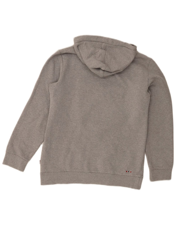 Napapijri Boys Graphic Hoodie Jumper 13-14 ετών Βαμβάκι με γκρι φλύκταινες