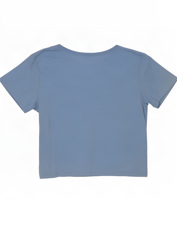 Hollister Γυναικείο T-Shirt Top UK 8 Μικρό Μπλε Βαμβακερό