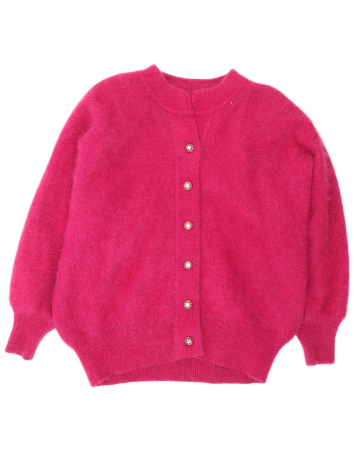 Γυναικείο πουλόβερ VINTAGE Ζακέτα UK 20 2XL Pink Angora