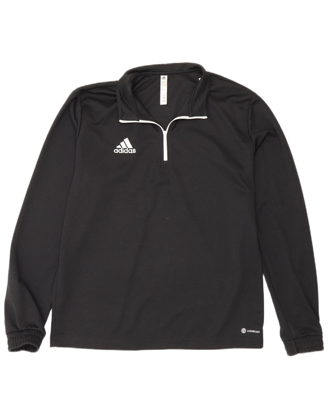 Adidas Ανδρικό μπλουζάκι με φερμουάρ και μακρυμάνικο μεγάλο μαύρο πολυεστέρα Sports