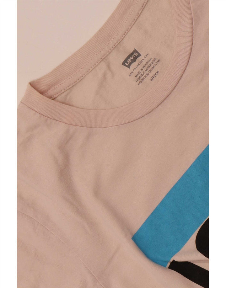 Γυναικείο γραφικό T-Shirt Levi's Top UK 10 Small Pink