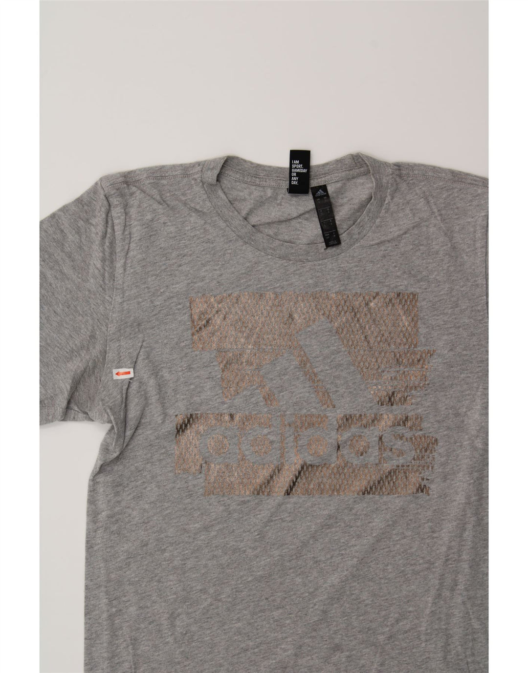 ADIDAS Mens Graphic T-Shirt Top Small Grey Cotton Vintage Adidas and Second-Hand Adidas from Messina Hembry 