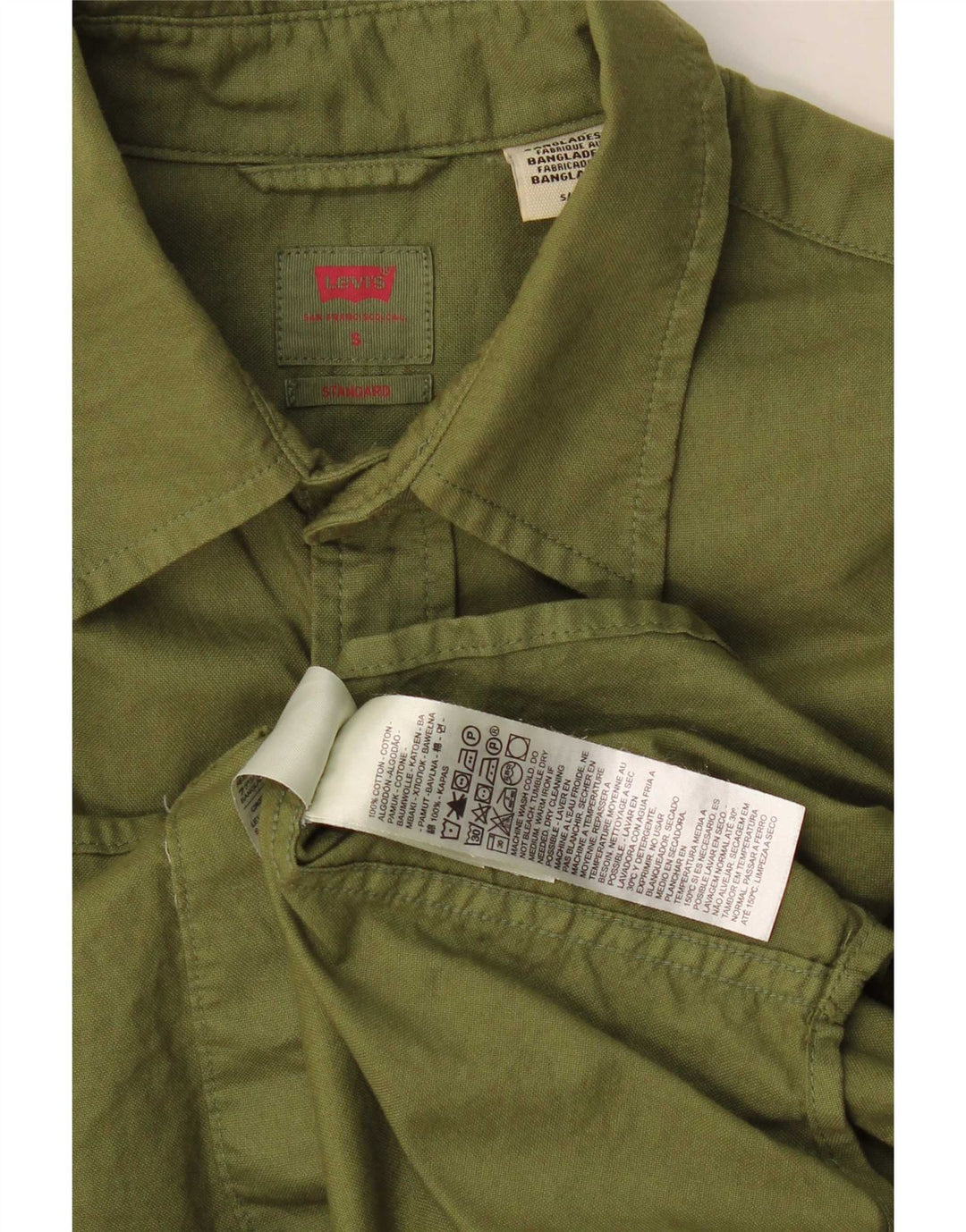 Ανδρικό πουκάμισο Levi's Standard Fit Μικρό χακί βαμβακερό