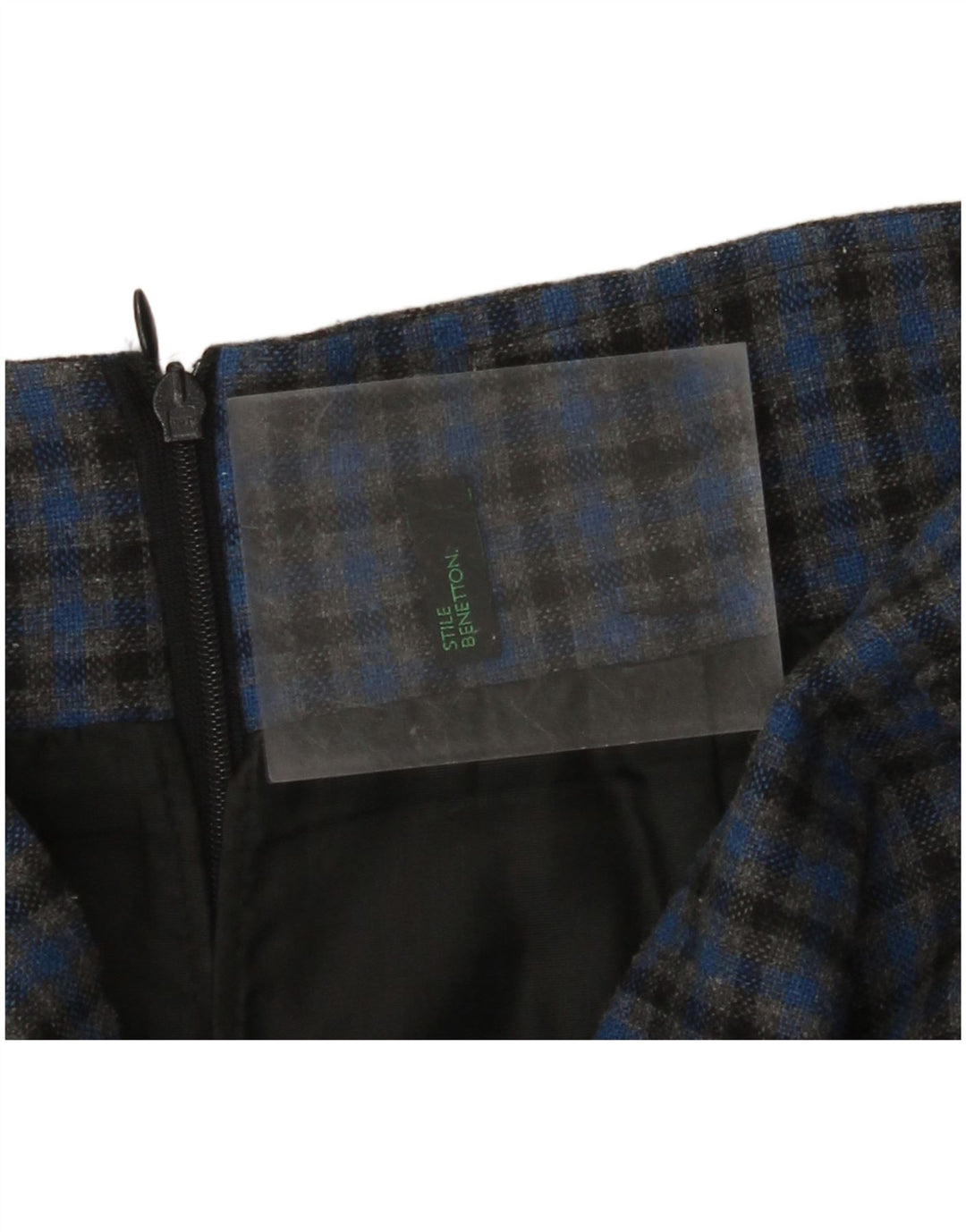 BENETTON Γυναικεία Pencil Φούστα W28 Medium Blue Check