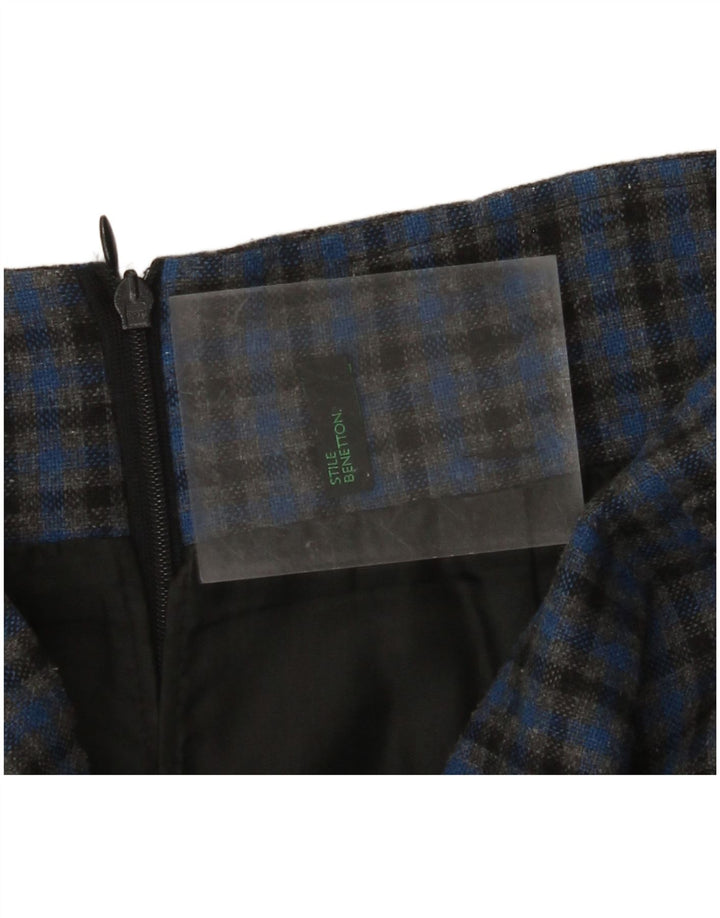 BENETTON Γυναικεία Pencil Φούστα W28 Medium Blue Check