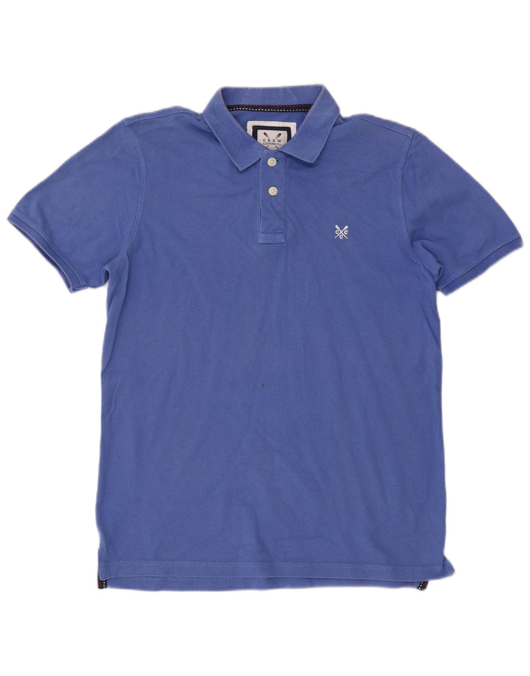 CREW CLOTHING Mens Polo Shirt Medium Blue Cotton