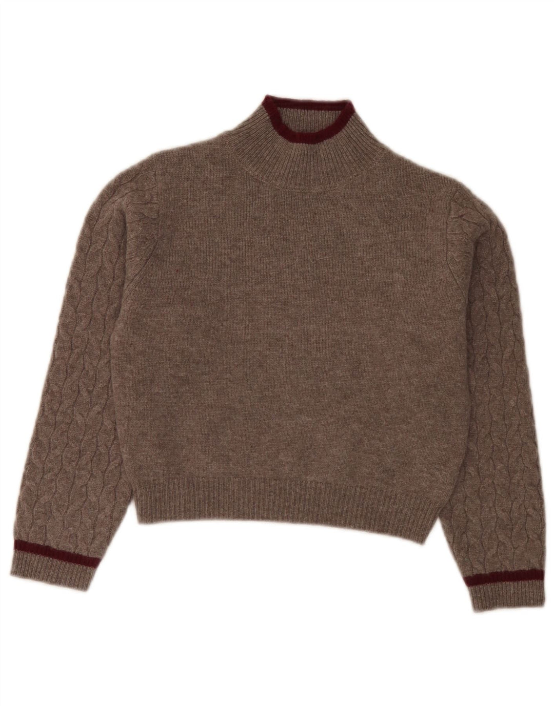 Πουλόβερ Zara Boys Turtle Neck Jumper 8-9 ετών Καφέ μαλλί