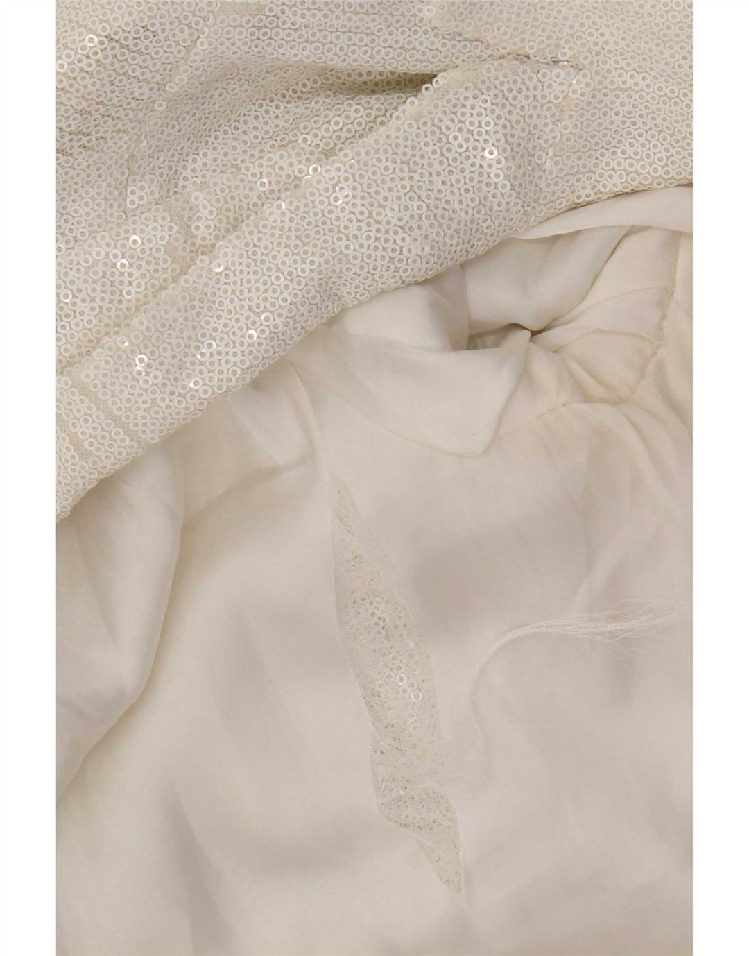 Zara Γυναικείο Μπουφάν με παγιέτες UK 10 Small White