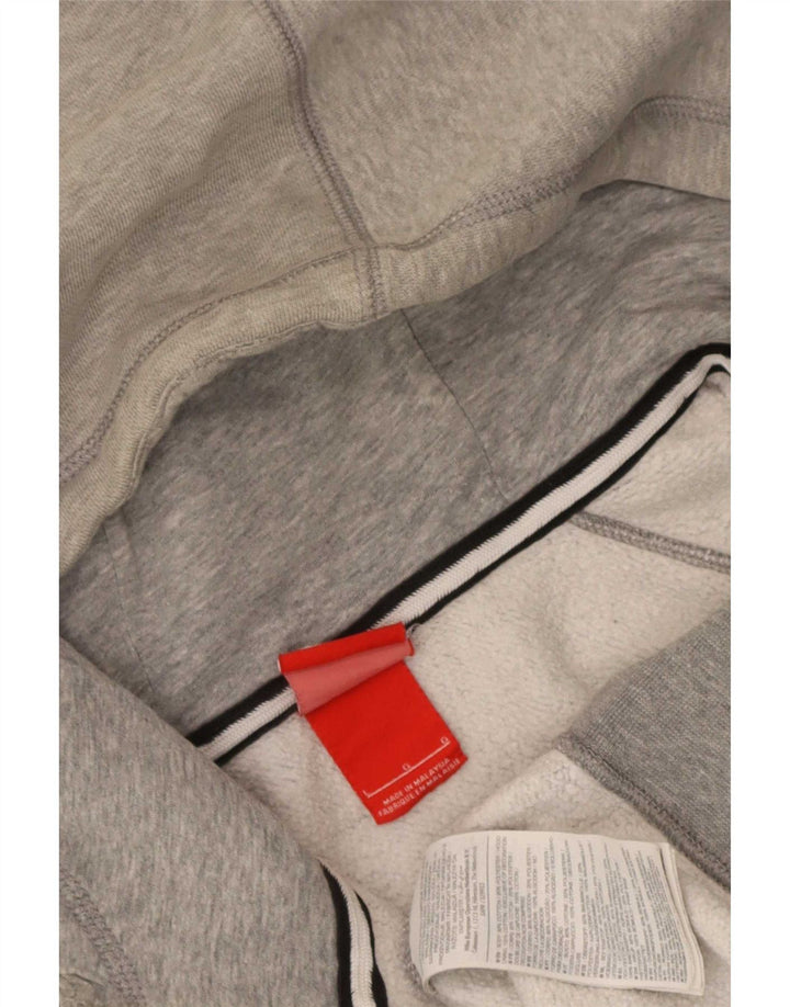 Ανδρικό πουλόβερ με κουκούλα με φερμουάρ Nike μεγάλο γκρι βαμβακερό