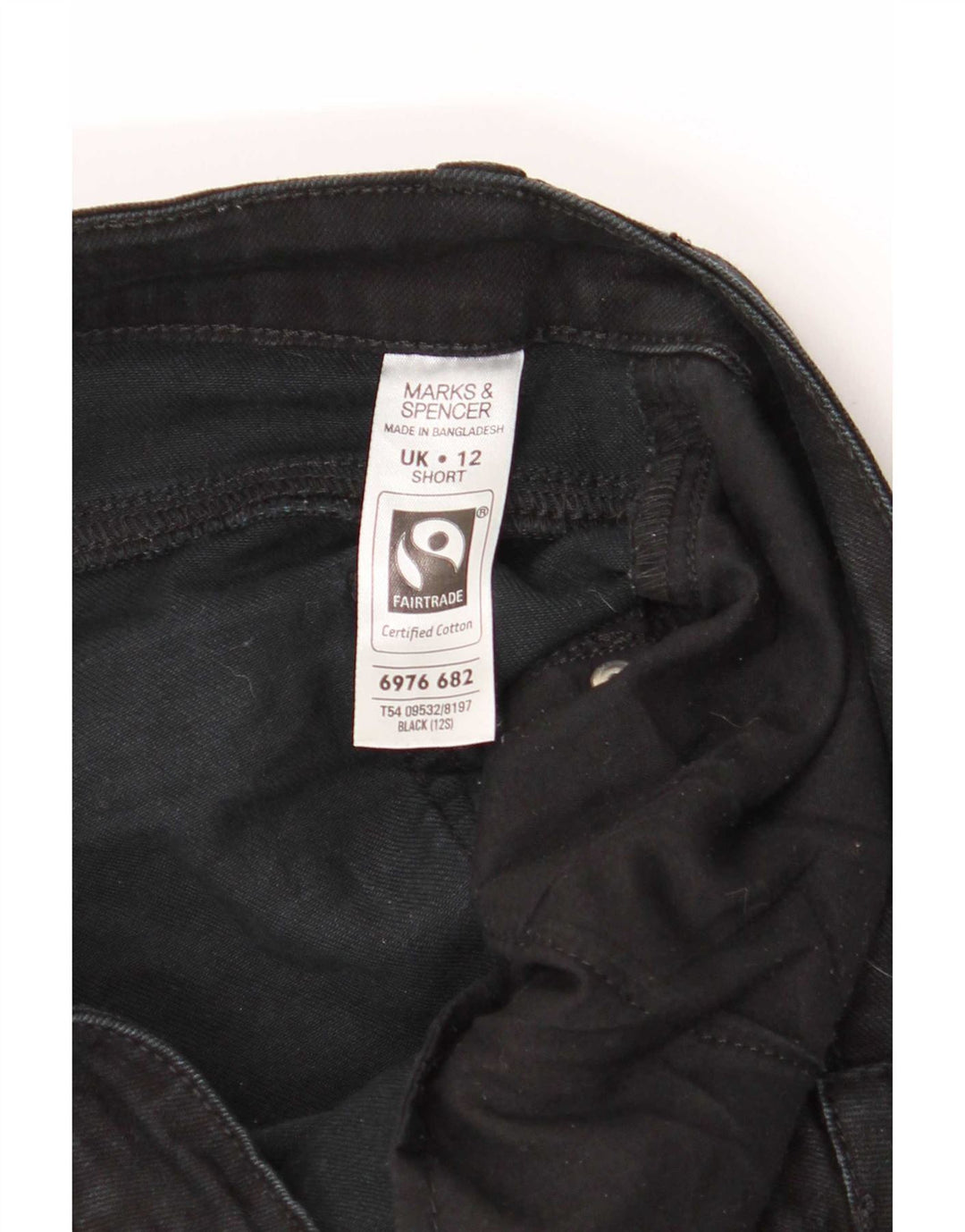 Marks & Spencer Γυναικεία Short Bootcut Jeans UK 12 Medium W34 L27 Black