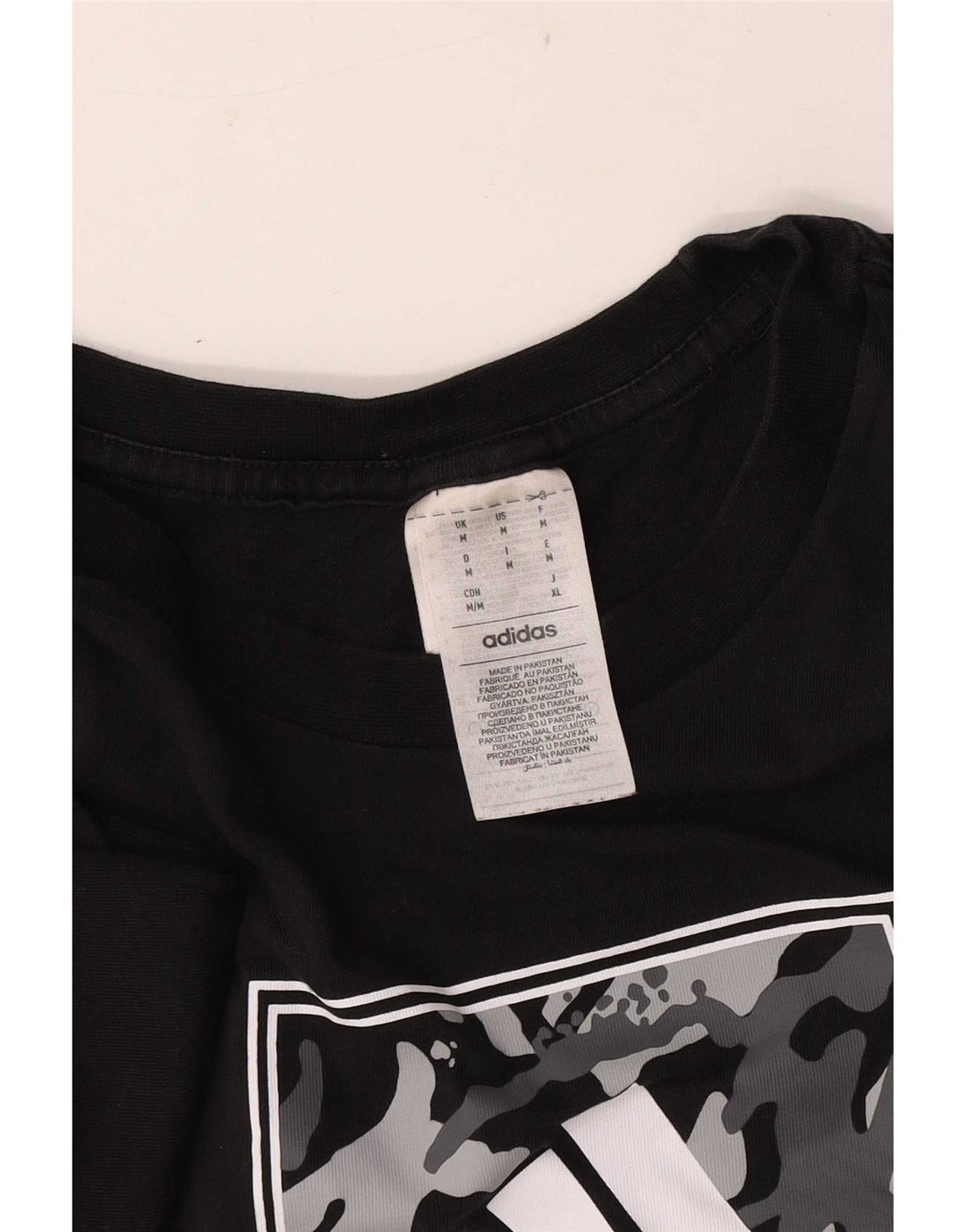Ανδρικό γραφικό T-Shirt Adidas Top Μεσαίο μαύρο βαμβακερό